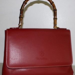 B-338 Capri : Handbag with leather or bamboo handle